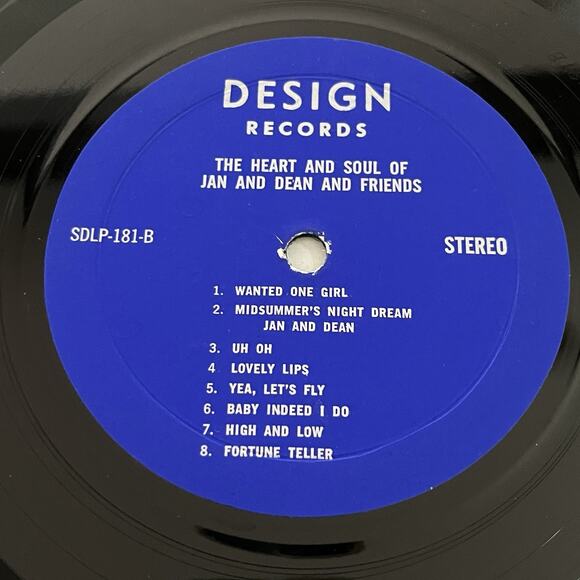 The Heart & Soul Of Jan & Dean And Friends Vinyl LP 1962 Design Records SDLP-181 - Picture 5 of 9
